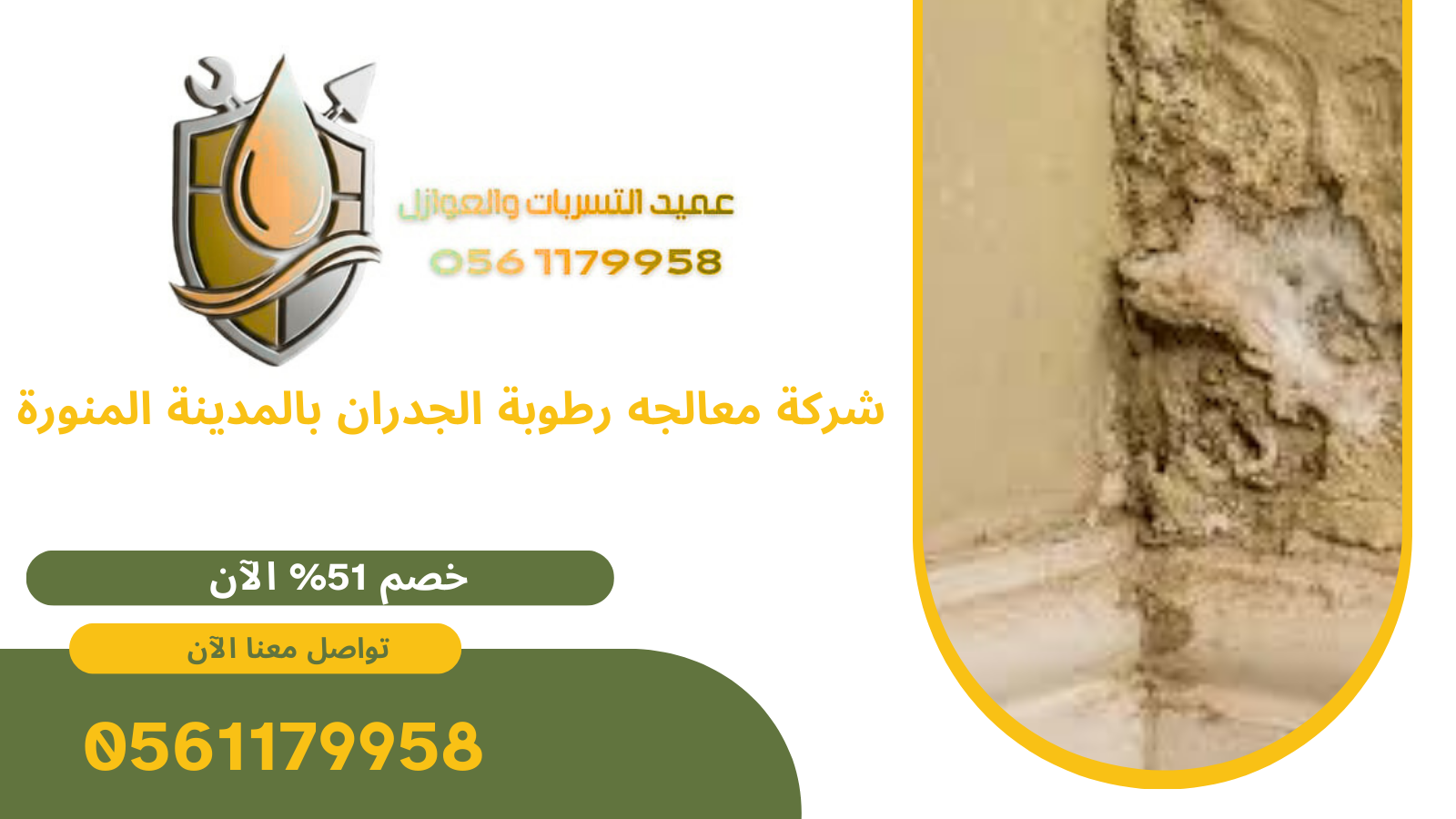 شركة معالجه رطوبة الجدران بالمدينة المنورة